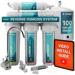 NU Aqua Platinum Series Deluxe High Capacity 100GPD 5-Stage Under Sink Reverse Osmosis Ultimate Purifier Drinking Water Filter System - Bonus PPM Meter and Installation DVD