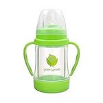 green sprouts Glass Sip & Straw Cup
