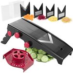 Mueller Austria V-Pro 5 Blade Adjustable Mandoline Slicer â€“ White/Grey