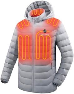 Venustas Unisex Heated Jacket with Battery, Heated Coat for Women and Men with Detachable Hood