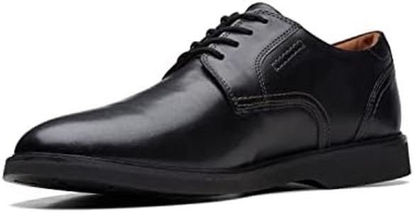 Clarks Men's Malwood Lace Oxford, Black Leather, 8 US