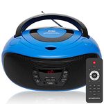 Grouptronics Small Portable CD Player For Home With Speakers – Boombox Mains Or Battery Powered, FM Radio, Supports MP3 Audio Books & Music, Compact & Easy To Use - With USB & AUX IN - GTCDR-501