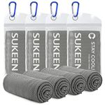 Sukeen [4 Pack Cooling Towel (40"x12"),Ice Towel,Soft Breathable Chilly Towel,Microfiber Towel for Yoga,Sport,Running,Gym,Workout,Camping,Fitness,Workout & More Activities