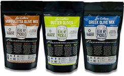 Olive My Pickle Fermented Mixed Olives Bundle - 48 oz | 3 Packs of Castelvetrano Olives Pitted, Greek Olives Mix, Muffuletta Olive Mix Live Culture & Probiotic Olives for Gut Health - 16 oz per bag