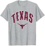 Classic Retro Vintage Longhorn TEXAS State - Distressed T-Shirt