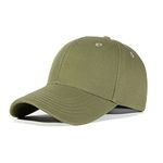 Bakicey Baseball Cap Unisex Outdoor Sun Hat Women's Baseball Cap Cotton Baseball Caps Adult Casual Hip Hop Baseboard Baseball Cap Adjustable Men's Baseball Cap, olive green, 56/59 cm