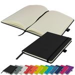 A5 Notebook Writing Pad New Lined Hardback Journal Notepad Notes Diary Pad (Black)