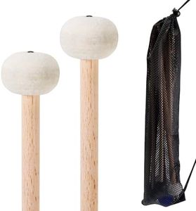 VixxNoxx 2 Pcs Timpani Mallet, 14 Inches Soft Felt Drum mallets with Drum sticks Bag, Percussion instrument Accessories for Marimba, Xylophone, Glockenspiel, Ideal for Beginners & Music Lovers