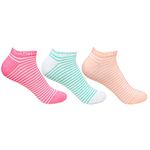 Hush Puppies Women's Cotton Ankle Length Socks (Pack Of 3) (Brohpg-04B-Po3_Multicolor_Free Size)