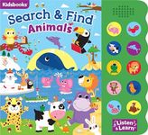 Search and Find Animals – 10 Button Sound Board Book for Babies and Toddlers – Educate Engage and Identify Animals and Their Noises with Interactive Activity Kids Book