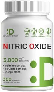 Nitric Oxide Booster 3,000mg Per Serving, 300 Capsules – 12 in 1 Nitric Oxide Supplement – Arginine & Citrulline Complex with Energy Blend – Marshmallow Root – Promotes Nutrient Flow to Muscles&Heart