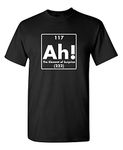 Ah! The Element of Surprise Graphic Novelty Sarcastic Funny T Shirt L Black