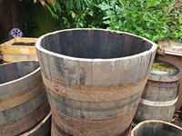 Oak Whisky Barrel Tub/Planter – Half Barrel