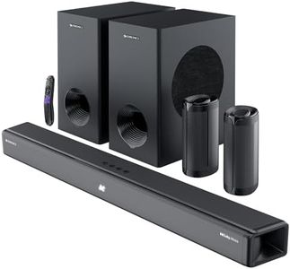 ZEBRONICS Juke BAR 9775, Dolby Soundbar, 650 Watts, 5.2.2 Surround, Dolby Atmos, Dual Wireless Subwoofer & Rear Satellites, 5 Driver Soundbar, Bluetooth | HDMI (eARC) | Optical | USB | AUX