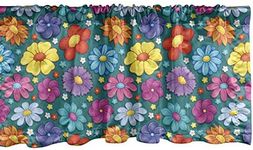 Ambesonne Flower Window Valance, Fl