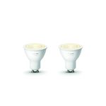 Philips Hue White LED Smart Light Bulb 2 Pack [GU10 Spot], Warm White Light, Works with Alexa, Google Assistant and Apple HomeKit