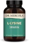 Dr. Mercola L-Lysine, 90 Capsules 1500 mg L-Lysine, Non-GMO, Gluten Free, Soy Free