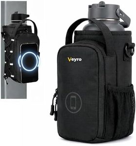 Veyro Magnetic Gym Bag with strong Magnetic Phone Holder - Gym water bottle bag holder for men and women - Compact Gym Crossbody Pouch - Compact Crossbody Pouch (Black)
