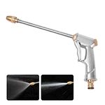 Garden Hose Spray Gun with Full Brass Nozzle,Garden Hose Nozzle Metal High Pressure Water Gun Sprinkler for Car Washing/Watering Lawn and Garden