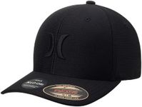 Hurley Men's Baseball Cap – Lightweight Curved Bill H2O Dri Fitted Caps for Men, Size Small-Medium, Black
