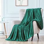 Walensee Fleece Blanket Plush Throw Fuzzy Lightweight (Throw Size 50x60 Emerald Green) Super Soft Microfiber Flannel Blankets for Couch, Bed, Sofa Ultra Luxurious Warm and Cozy for All Seasons