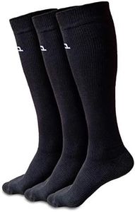 HEELIUM Bamboo Knee Length Socks for Men & Women | Compression Socks | Running, Cycling | Boosts Blood Circulation & Recovery, Black