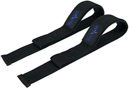 Yes4All Lifting Wrist Strap, Nylon Weightlifting Strap – Black (Pair)