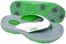 ZORIZ Golf Sandals for Women and Men, Golf Thong Flip Flops With Removable Soft Spikes, Golf Footwear With Deeper Heel Cup and Higher Sidewalls for Secure Comfort, Green, Men’s 13