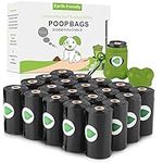 Nestling Biodegradable Thicker Dog Poop Bags with Dispenser 300 Dog Waste Bags Thick Strong Made from Corn Starch Plants Based (Black)