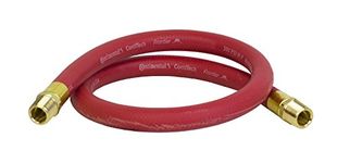 PneumaticPlus RED EPDM Synthetic Rubber Air & Water Hose 3/4" ID x 1.15" OD with 3/4" NPT Male Fitting Connections (3 FT- Non-swivel)