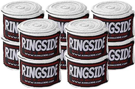 Ringside Mexican Style Boxing Hand Wraps (5 Pairs Pack), White, 180"