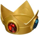 Disguise Women's Nintendo Super Mario Bros.Princess Peach Crown Costume Accessory, Gold/Red/Green, One Size