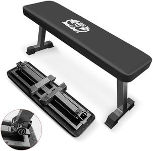 Houbos Flat Bench, Flat Weight Workout Exercise Bench Easy,Assembly,Foldaway Bench for Adjustable Dumbbells or an Adjustable Dumbbell Set,Strength Training Bench Press