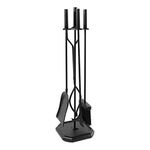 Minuteman International Neoclassic 5-piece Fireplace Tool Set, Black, Square Base