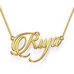 DREAMRAX Riya Name Necklace in Gold Polish – Elegant Cursive Font, Personalized Custom Pendant for Women & Girls, Anti-Tarnish, Splash Proof, Stylish Jewelry, Customized Gift