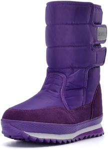 DADAWEN Women's Waterproof Frosty Snow Boot Purple US Size 6