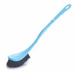 Homeor Toilet Cleaner Brush, Toilet Cleaning Brush for Western and Indian Toilet, Bathroom Brush for Toilet Cleaning, Plastic Toilet Brush with Strong & Flexible Bristles, 1 Piece, Blue