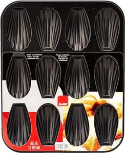 IBILI Madeleine Pan – 12-Cup Non-Stick French Bakeware | Made in Spain | 12-Cavity Shell Shape Madeleine Cake Pan, Carbon Steel for Perfect Madeleines, Warp-Resistant, Quick Release, Food-Grade