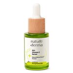 Nature Derma 10% Vitamin C Serum with Natural Biome-Boost™| Reduces Dullness & Blemishes| Brighter, Healthier & Strengthened Skin | 30ml | Dermatologically Tested