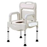 Kosmocare Aluminum Commode Chair | Toilet Commode For Patients | Commode Toilet Chair | Bedside Toilet Chair | Bedside Commode Chair For Adult, Elderly And Handicap People - Multicolor