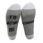 PXTIDY Skateboarding Socks Skateboard Lover Gifts I'd Rather Be Skateboarding Novelty Crew Socks Skateboard Gift for Skate Lover Coach (SKATEBOARDING)