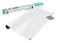 Post-it Dry Erase Whiteboard Film Surface for Walls, Doors, Tables, Chalkboards, Whiteboards, and More, Removable, Stain-Proof, Easy Installation, 8 ft x 4 ft Roll (DEF8X4), Model Number: DEF8x4