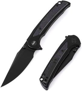 WIXCO EDC Pocket Knife, 3.6" 14C28N Aluminium With Steel Inlay Handle, Folding Knife for Camping Hiking Hunting Outdoor