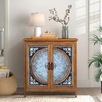 PHI VILLA Accent Cabinet with Doors, Small Storage Cabinet Sideboard Buffet Credenza for Living Room, Entryway
