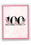 NobleWorks Jumbo 100th Milestone Birthday Greeting Card 8.5 x 11 Inch with Envelope (1 Pack) Big, Jumbo Floral Age 100 J8266MBG