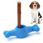 ChewEasy Interactive Bully Stick Holder for Dog -Bright Color, Seesaw Shape(Medium)