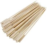Gmark Bamboo Paddle Sticks Skewers 12" 100pc/Bag Kabob Skewers BBQ Skewers for Outdoor Grilling GM1075