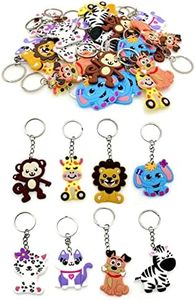 JZK Lot silicone 32x porte-clés animaux pour enfants, porteclés pour cadeaux d'anniversaire pour enfants, remplisseurs de sacs de fête pour enfants, cadeau de remerciement pour fête d'enfants
