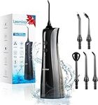 Leominor Water Dental Flosser for Teeth - 5 Modes Cordless Portable Water Teeth Cleaner IPX7 Waterproof Oral Irrigator Rechargeable, Professional Flossing Cleaning Picks for Home Travel