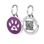 Pet Dwelling Premium QR Code Pet ID Tags - Dog Tags and Cat Tags - Online Pet Profile - Instant Scanned Tag Location Email Alert